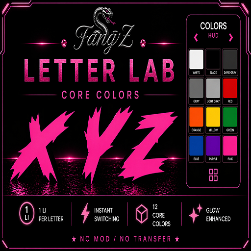 Fangz: Letter Lab - Core Colors