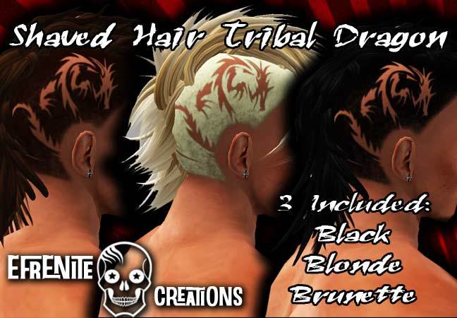 Shaved Hair Tribal Dragon
