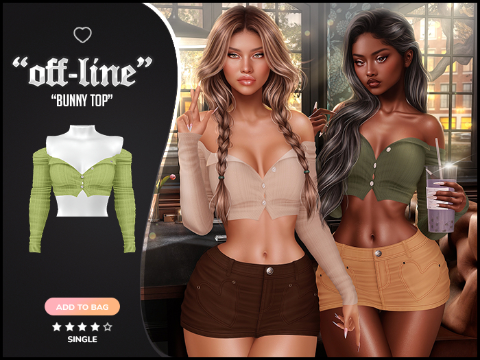 "Off-Line" x "Bunny" Top / Pistachio