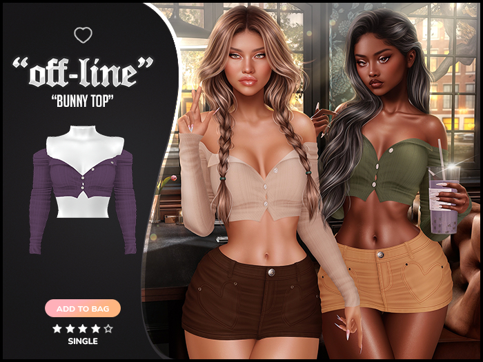"Off-Line" x "Bunny" Top / Mauve