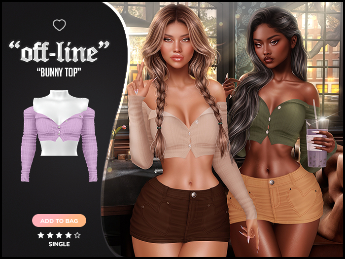 "Off-Line" x "Bunny" Top / Bratty