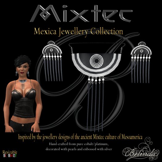 Mixtec - Necklace & Earring Set - Cobalt