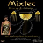 Mixtec - Necklace & Earring Set - Gold