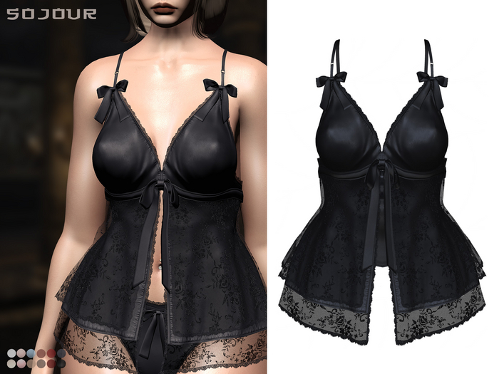 SOJOUR - Beata babydoll - black