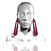 MAJESTY - Tassle Earrings & Neck Brace [Pink]