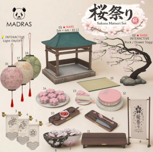 02 MADRAS Sakura Blossom Tree RARE 