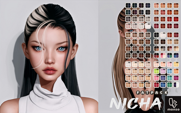[monso] Nicha Hair /Fatpack