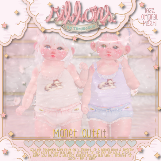 {Ribbons} Monet Outfit - Pink {Box}