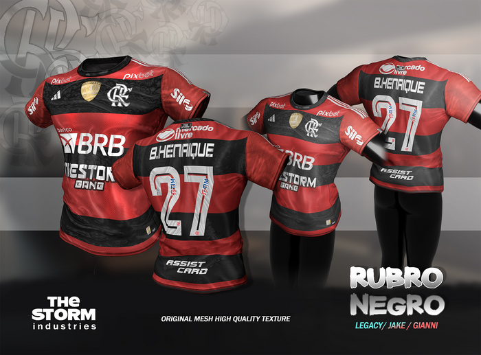 [TheSTORM] T-SHIRT RUBRO NEGRO [27]