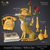 (NO) Leopard Tableau Set - Yellow