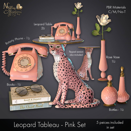 (NO) Leopard Tableau Set - Pink
