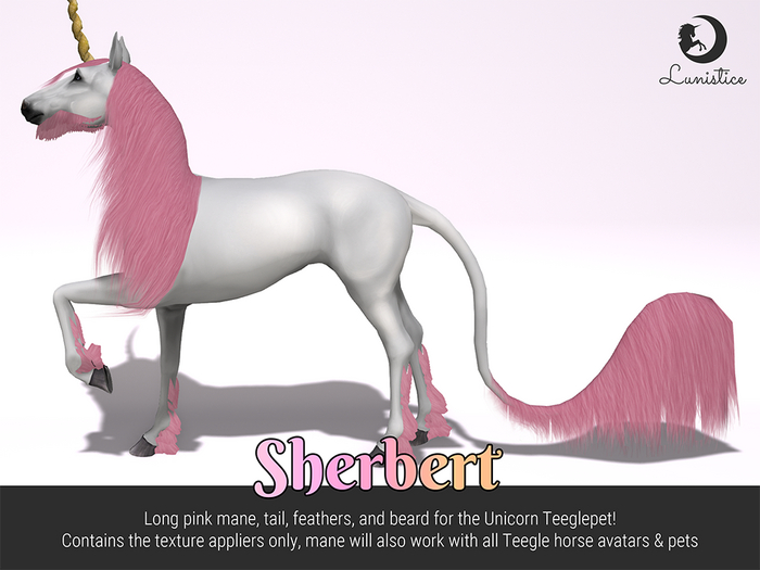 Lunistice: Sherbert Mane & Fluff (for Unicorn Teeglepet)