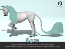 Lunistice: Aqua Mane & Fluff (for Unicorn Teeglepet)