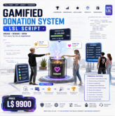 Gamified Donation System LSL Script – Advanced Tip Jar with Leaderboard, Levels, Bonus Rewards & Particle FX- Full Perm