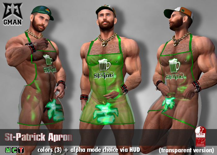 [GMan] ES - St-Patrick Apron - Slink