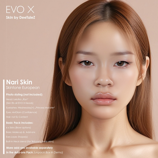 DeeTaleZ *DEMO* for LELUTKA EVOX - Nari - ALL SKINTONES