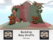 {You&Me Designs} Giraffee Pink Backdrop