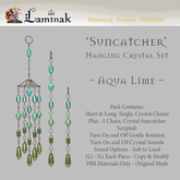 - Laminak - Suncatcher/Windchime - Aqua Lime Set - Includes Sound and Rotation