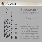 - Laminak - Suncatcher/Windchime - Purple Set - Includes Sound and Rotation