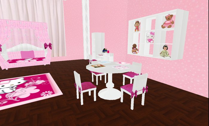 Table draw Kitty Room White