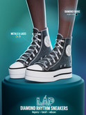 Diamond Rhythm Sneakers by LAP (Black)