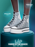 Diamond Rhythm Sneakers by LAP (Silver)