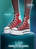 Diamond Rhythm Sneakers by LAP (Red)