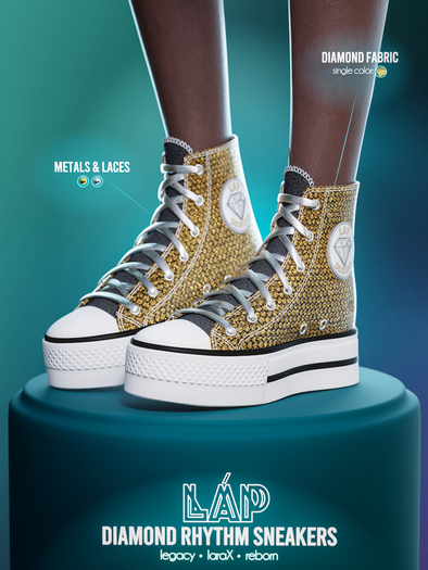 Diamond Rhythm Sneakers by LAP (Gold)