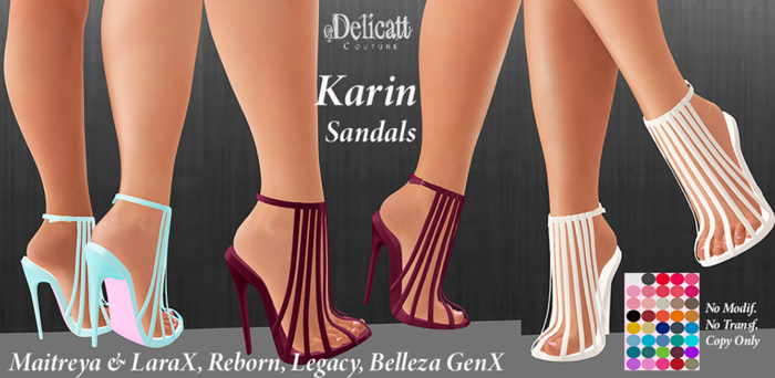 Delicatt Couture - Karin Sandals - APRIL 14♥2026♥