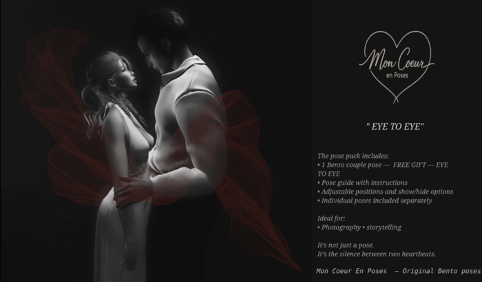 " FREE GIFT EYE TO EYE  MON COEUR EN POSES unpacker