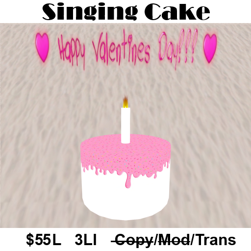 Valentines Singing Cake