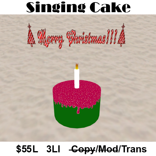 Christmas Singing Cake
