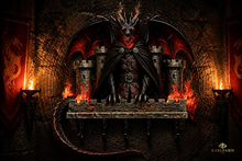 Dark Dragon Castle Throne – Fantasy Demon Creature Scene