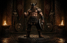 Viking Warrior Statue – Nordic Barbarian Art