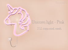 Unicorn wall light Pink