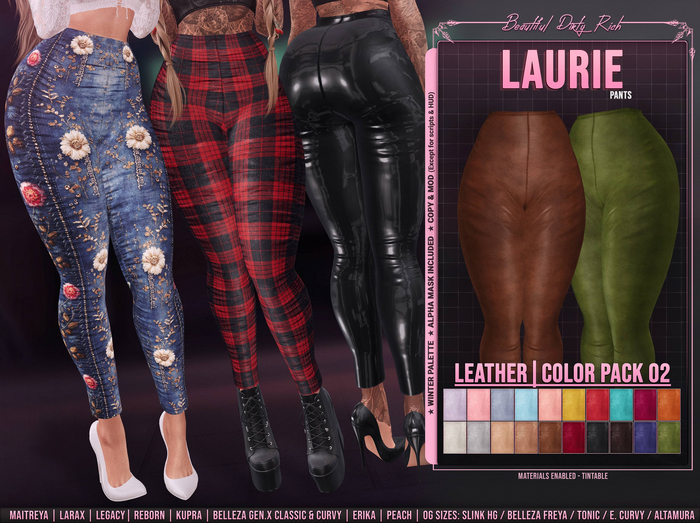 *B.D.R.* Laurie -Pants- (Leather 02)