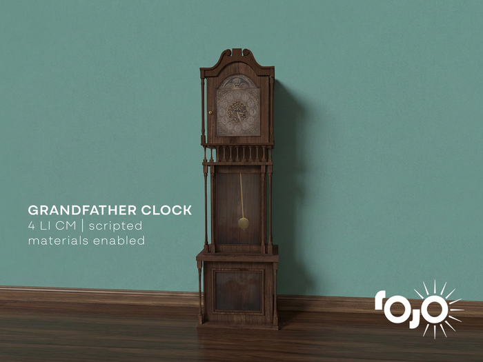 Rojo . Grandfather Clock Scripted 4 Li