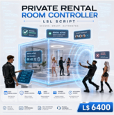 Private Rental Room Controller LSL Script – Full Permission | Auto Access System, Guest Whitelist, Payment Integration