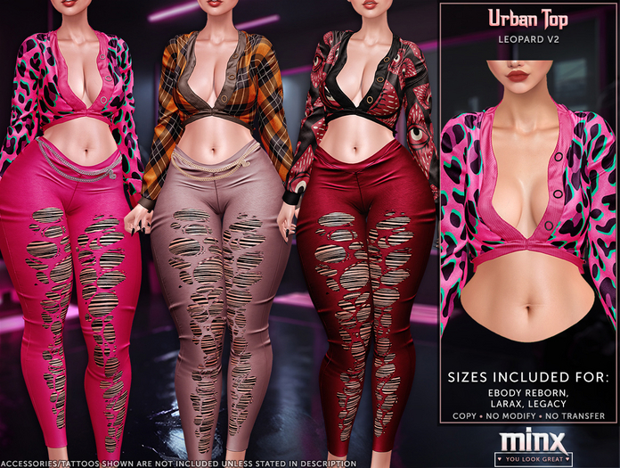 Minx - Urban Top - Leopard V2 (add me)