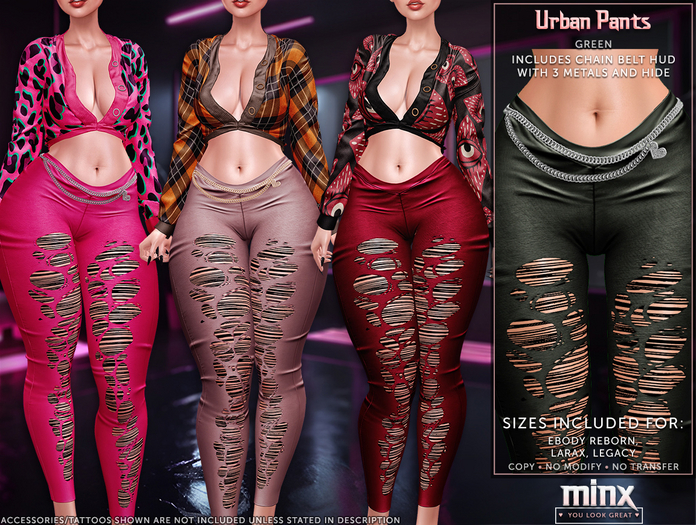 Minx - Urban Pants - Green (add me)