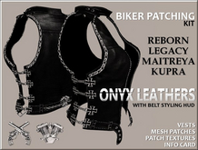 Full Length Female Biker Vests - Crosses Version