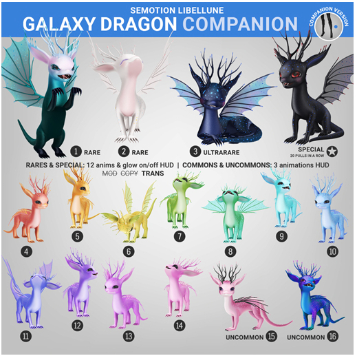 SEmotion Libellune Galaxy Dragon Companion COMMON 13