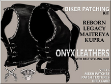 Full Length Female Biker Vests - Straps Version 