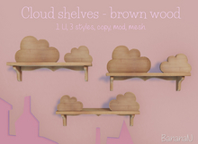 Cloud shelves - Brown wood
