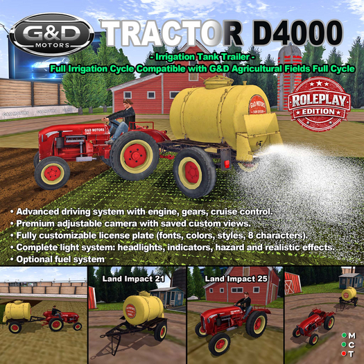 G&D MOTORS TRACTOR D4000 - Tank Trailer