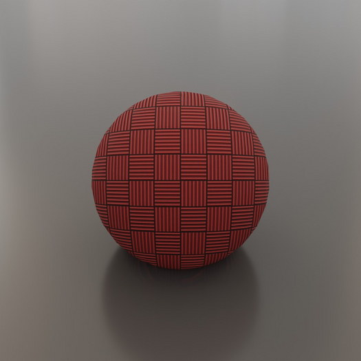 (TI) PBR Wall 1k  (Red, Sound Proofing. Triangles)