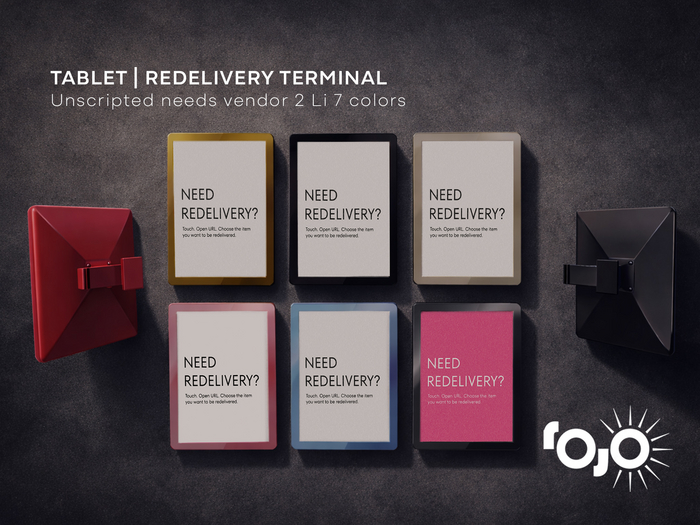 Rojo . Tablet / Redelivery Terminal 2 Li / 7 colours