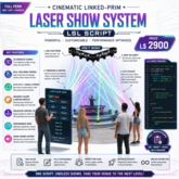 Cinematic Linked-Prim Laser Show System LSL Script – Advanced Multi-Scene Laser Controller with Auto Cycle, Gradient FX