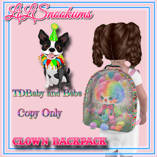 {LiL*SnOokums} Birthday Backpack