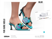 BASHKA - Fur Sure Heels (Soft Blue)